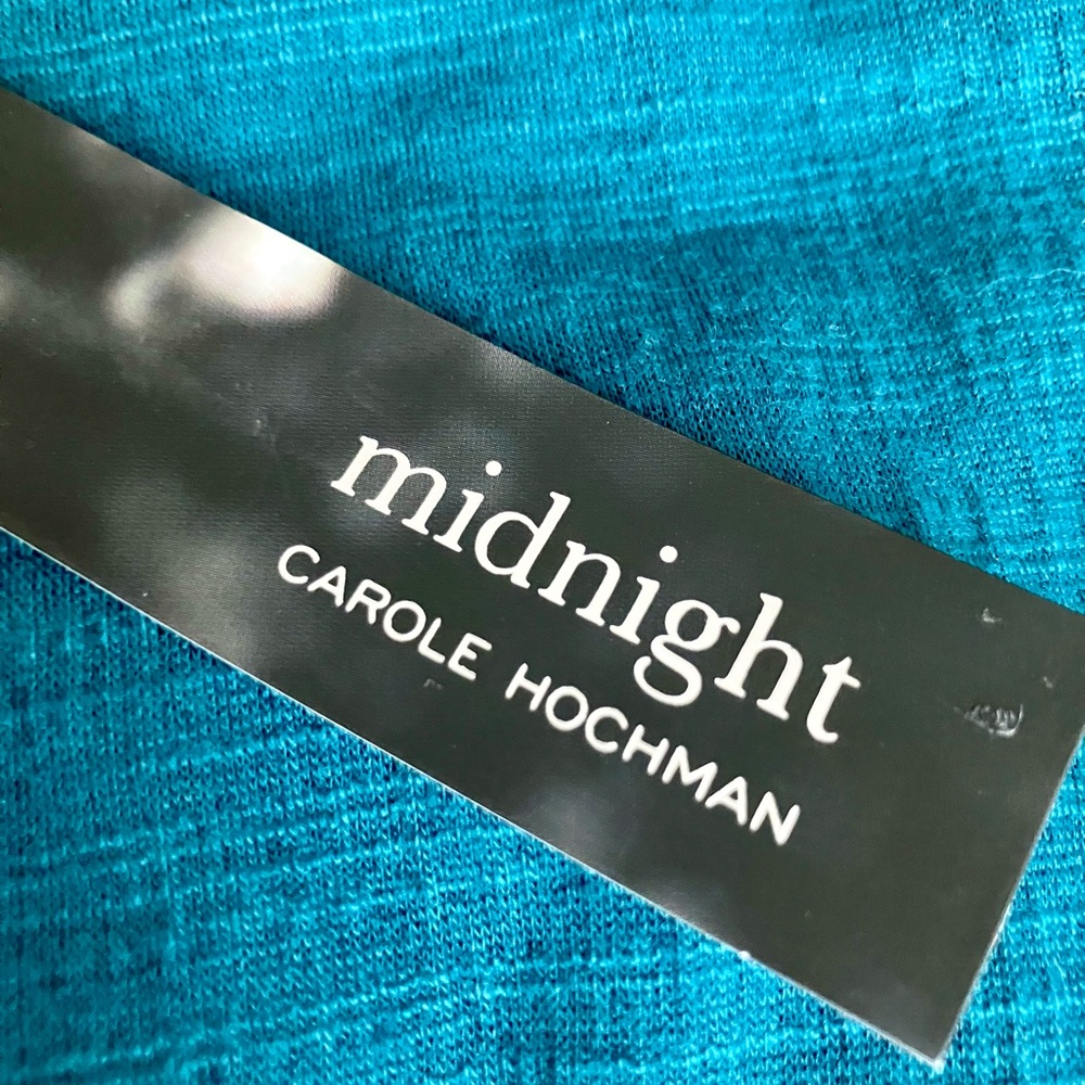 Midnight by Carole Hochman Teal 3-Piece Pajama Set - Picture 3 of 3